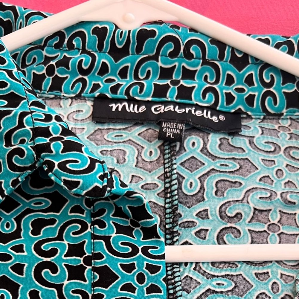 Comfy Knit Shirtdress 3/4 Sleeve knee-length sz PL - Picture 2 of 3